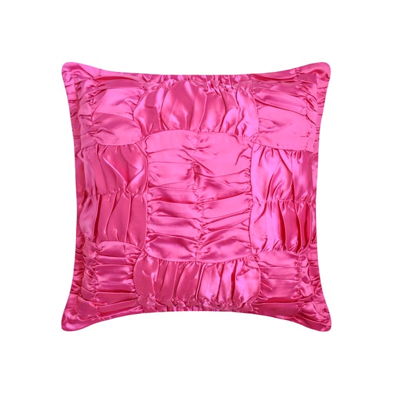 Pink satin throw sale