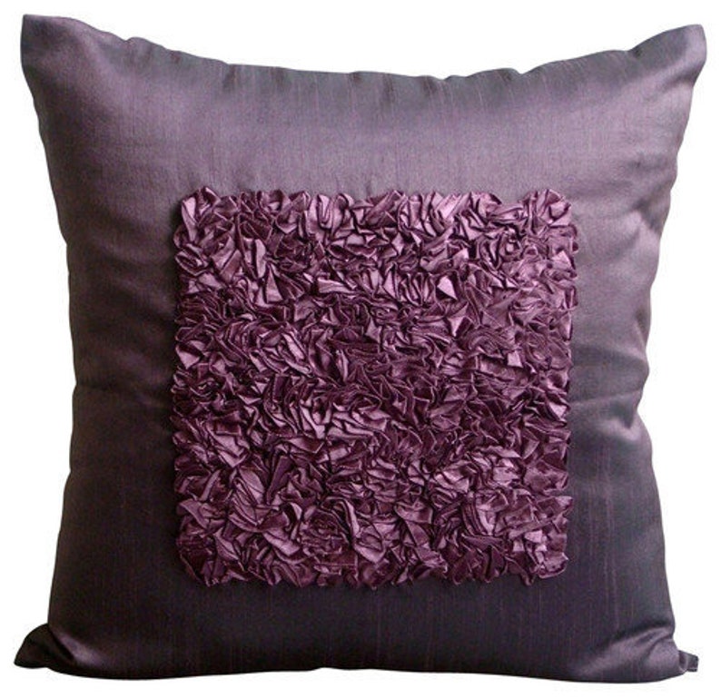 Throw Pillow For Bed Plum Purple Decorative 24x24 Etsy