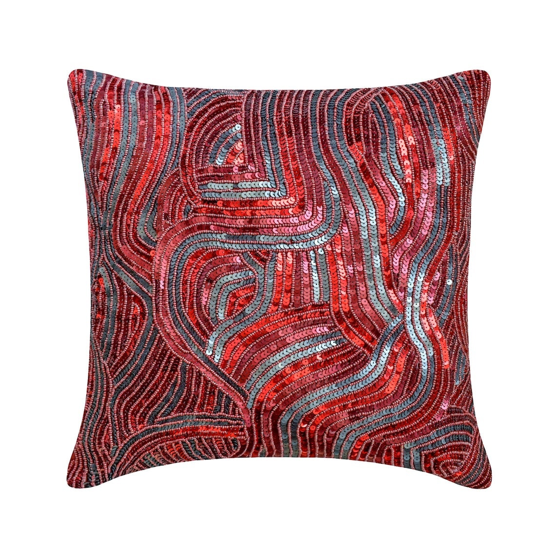 Red and silver throw pillows new arrivals