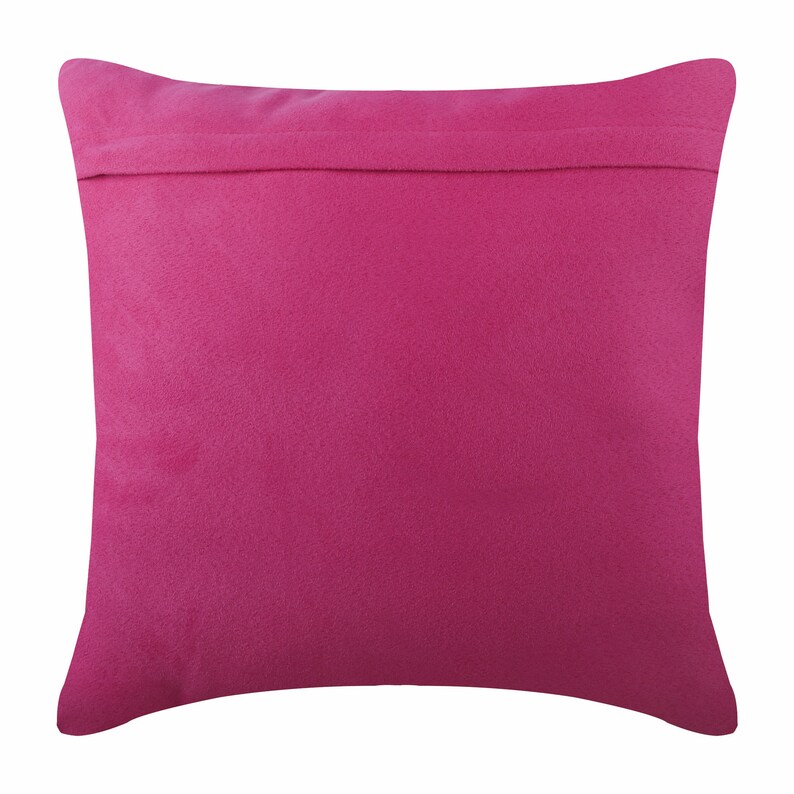 Faux Suede Fuchsia Pink Throw Pillow Cover 16x16 Etsy