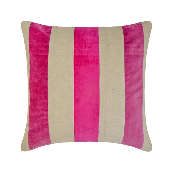 Pink Striped Pillow Etsy