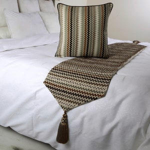 Bed Runner Collection With Decorative Throw Pillow Cover in - Etsy