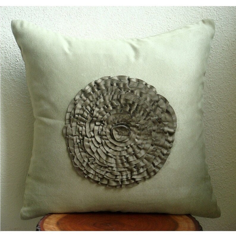 Decorative Olive Green Euro Sham Cover Etsy
