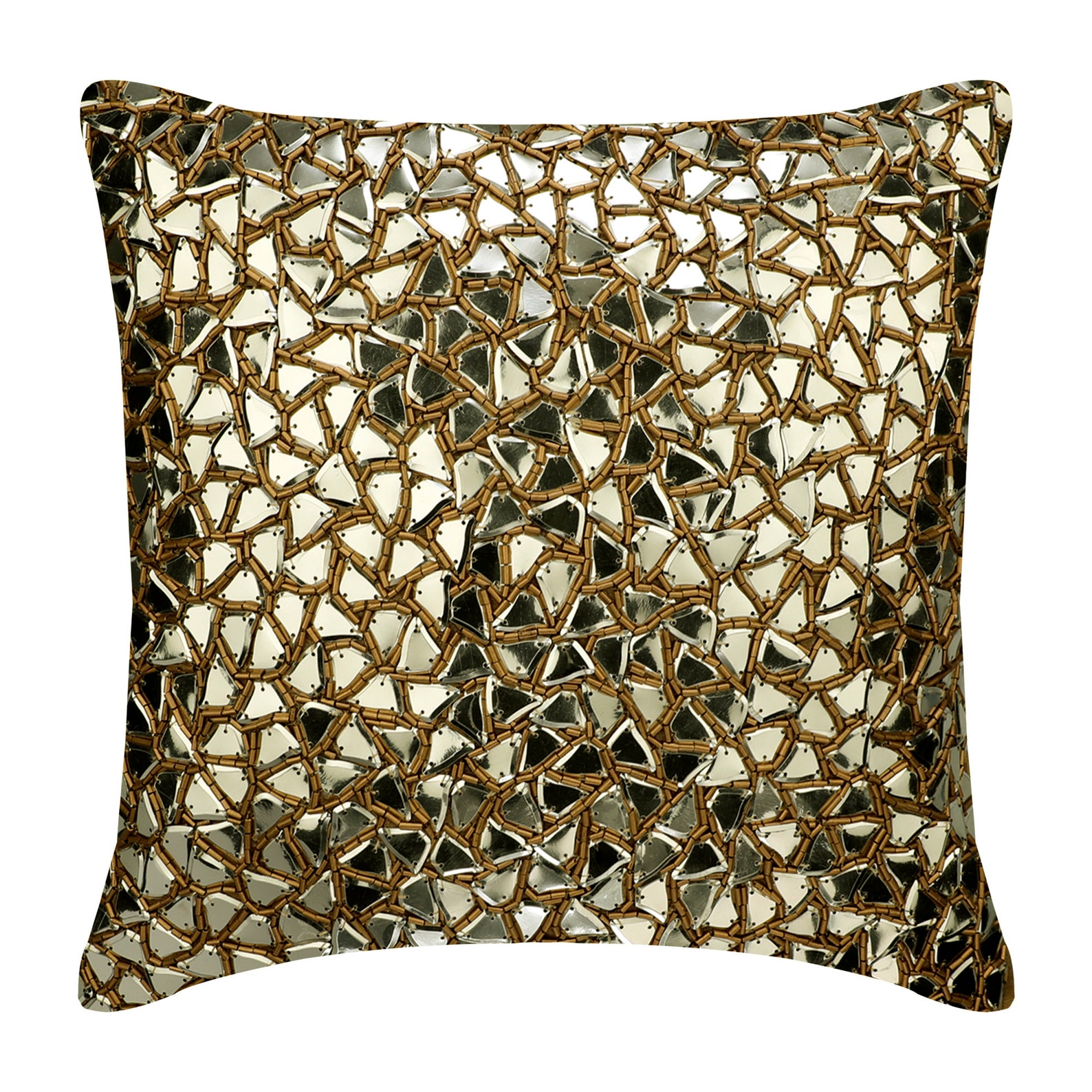 16x 16 Decorative Gold Pillow Cover Throw Pillow Etsy