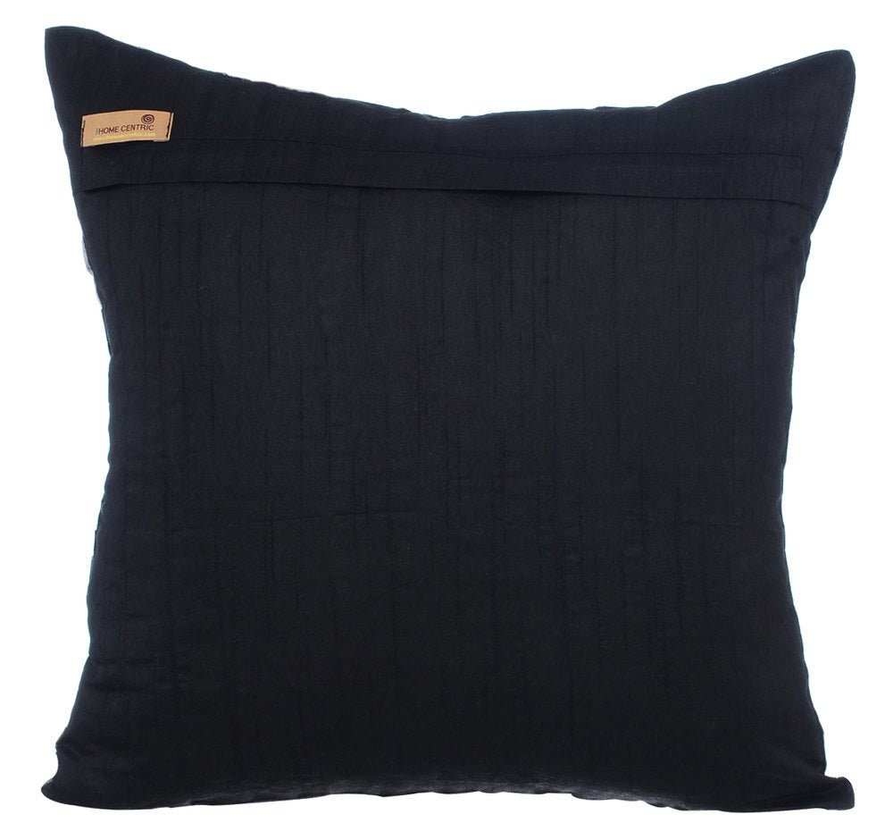 Luxury Black Couch Cushion Cover 16x16 Art Silk Etsy