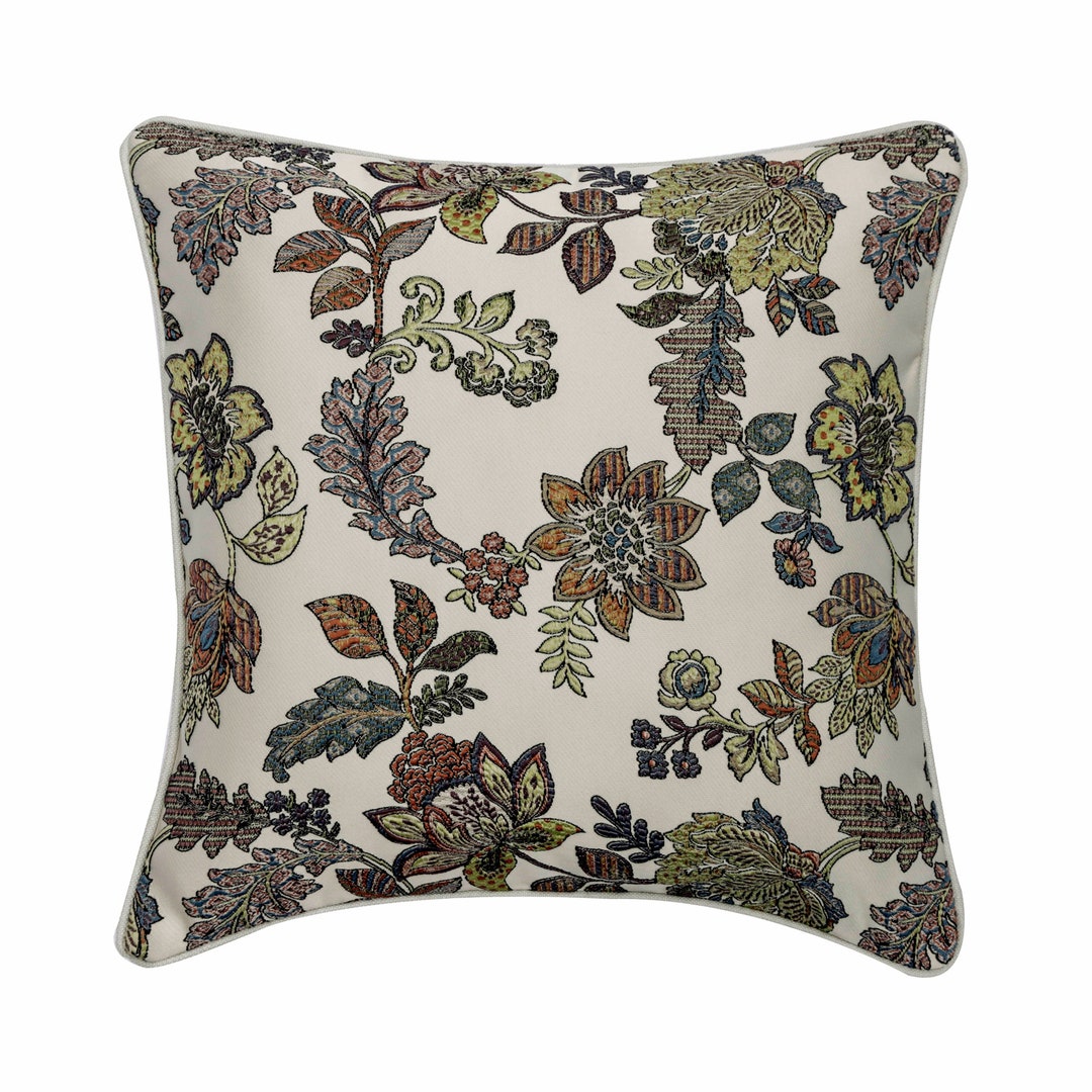 16x16 Decorative Embroidered Toss Pillows Floral Etsy Australia