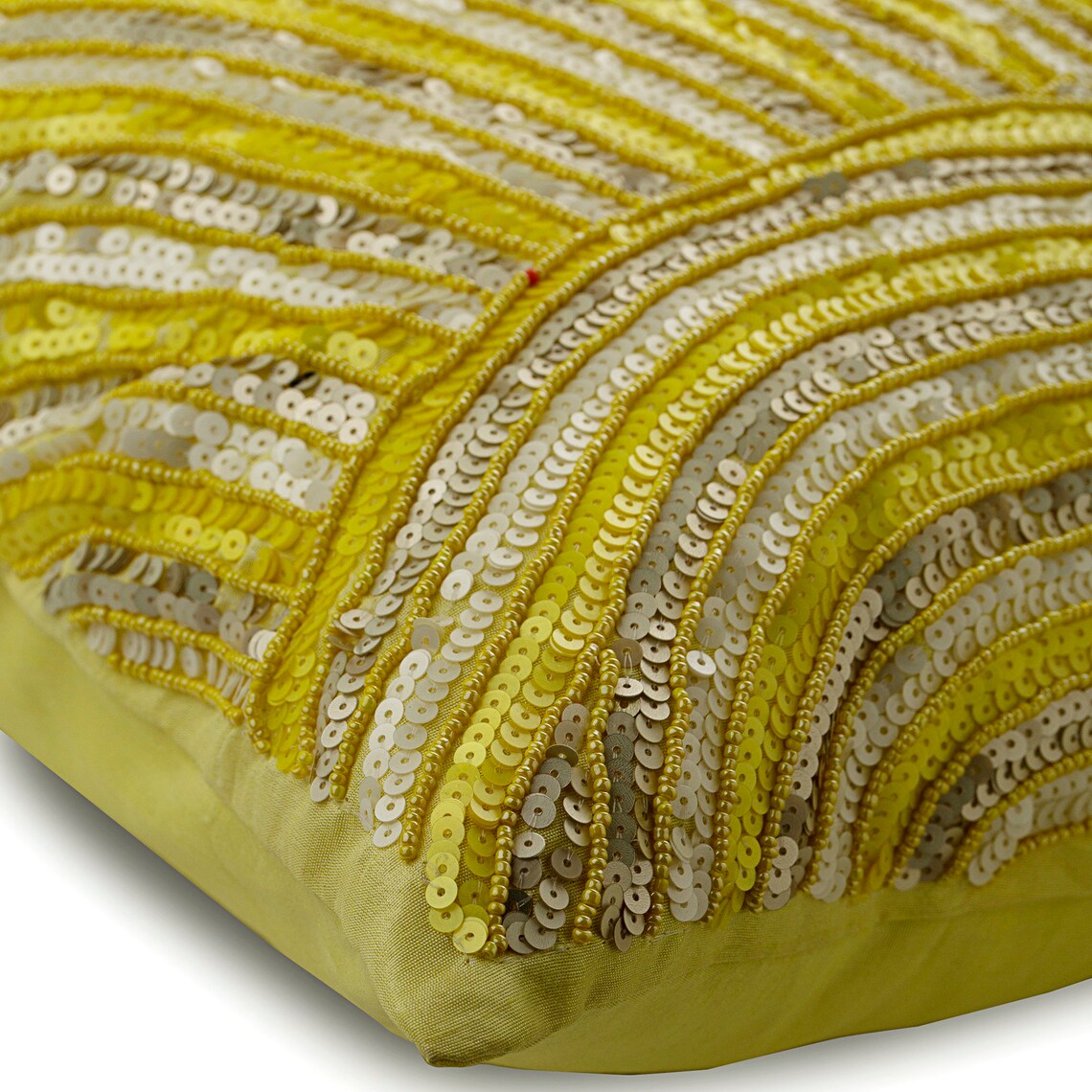 Designer Yellow Sofa Cushion 16x16 Art Silk Throw Etsy
