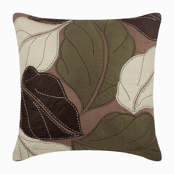 16x16 Designer Brown Toss Pillows Faux Suede Etsy