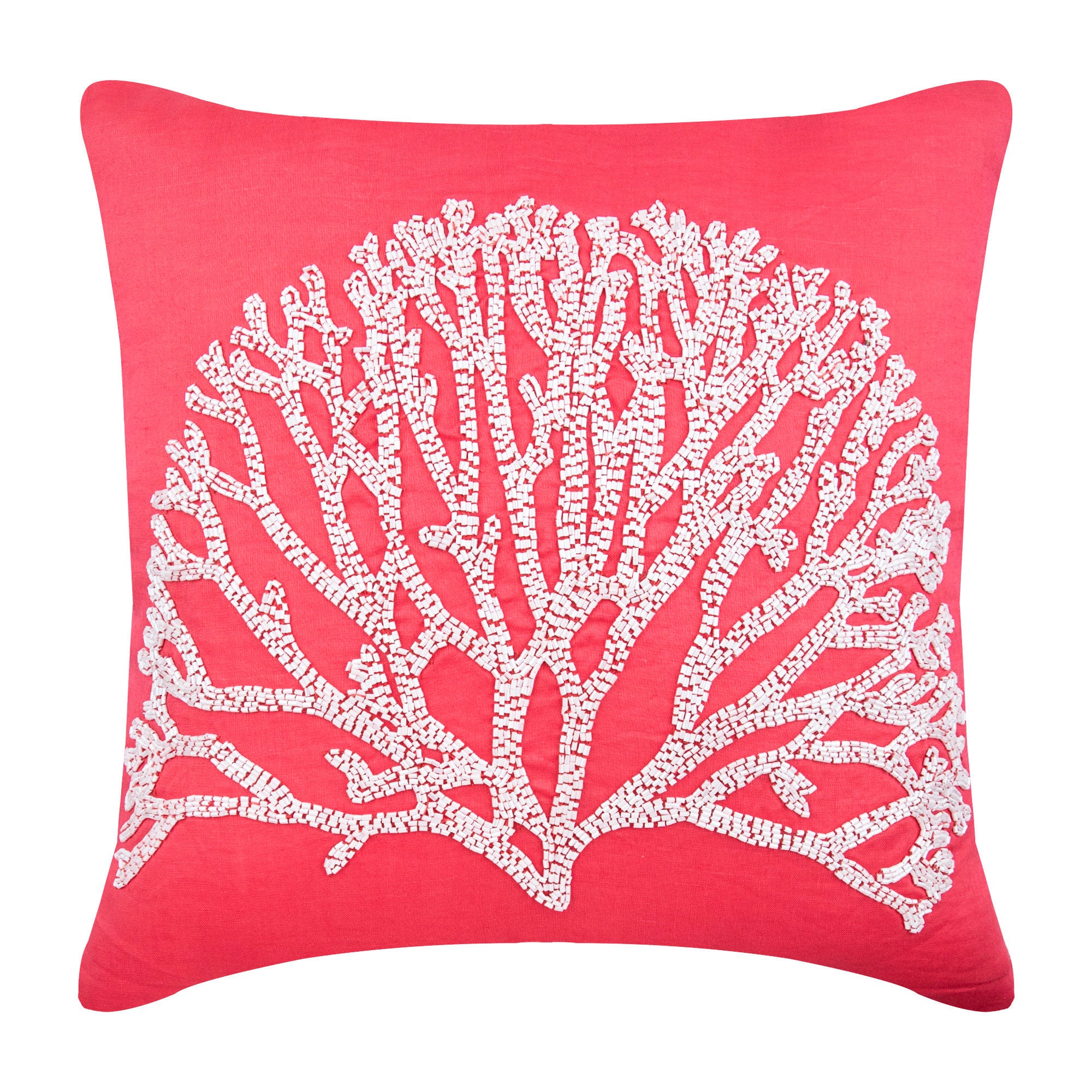 Coral pink cheap cushion