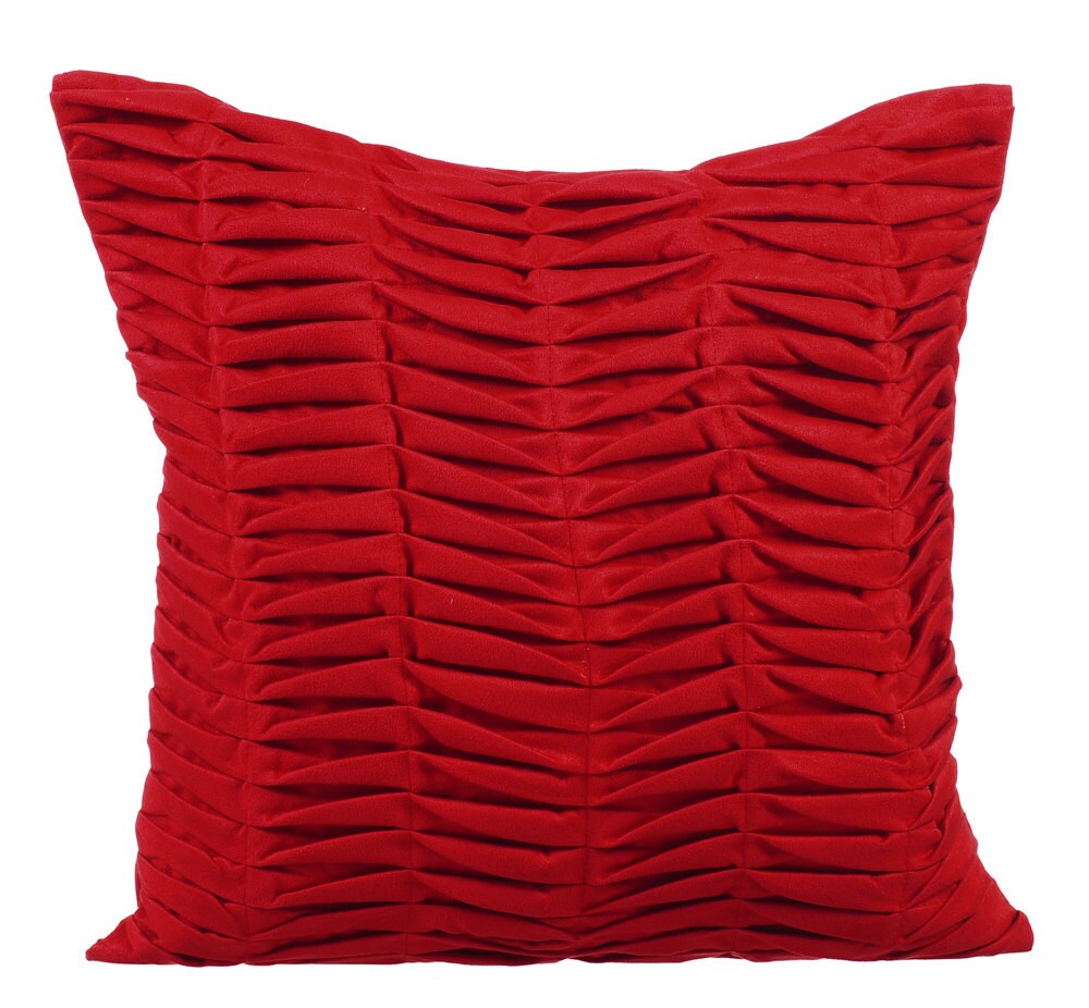 Red Throw Pillows for Bed 16x16 Pillow Covers Suede Throw Etsy