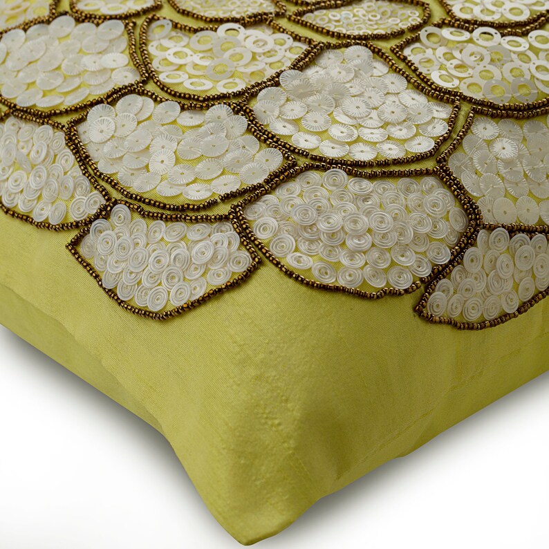 Decorative Yellow Euro Pillow Cover 24x24 / Etsy