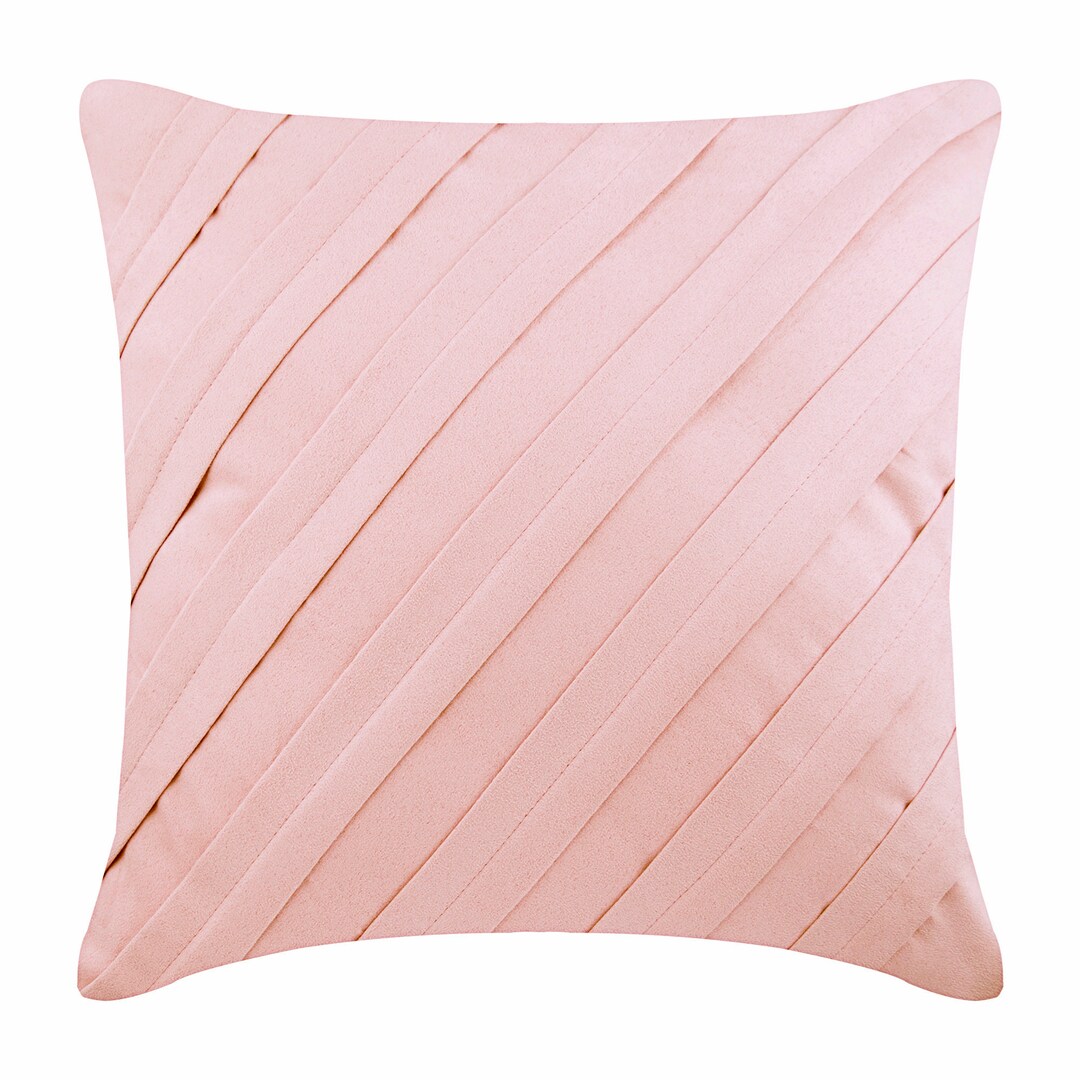 Faux Suede Pink Throw Pillow Case 16x16 Designer Etsy