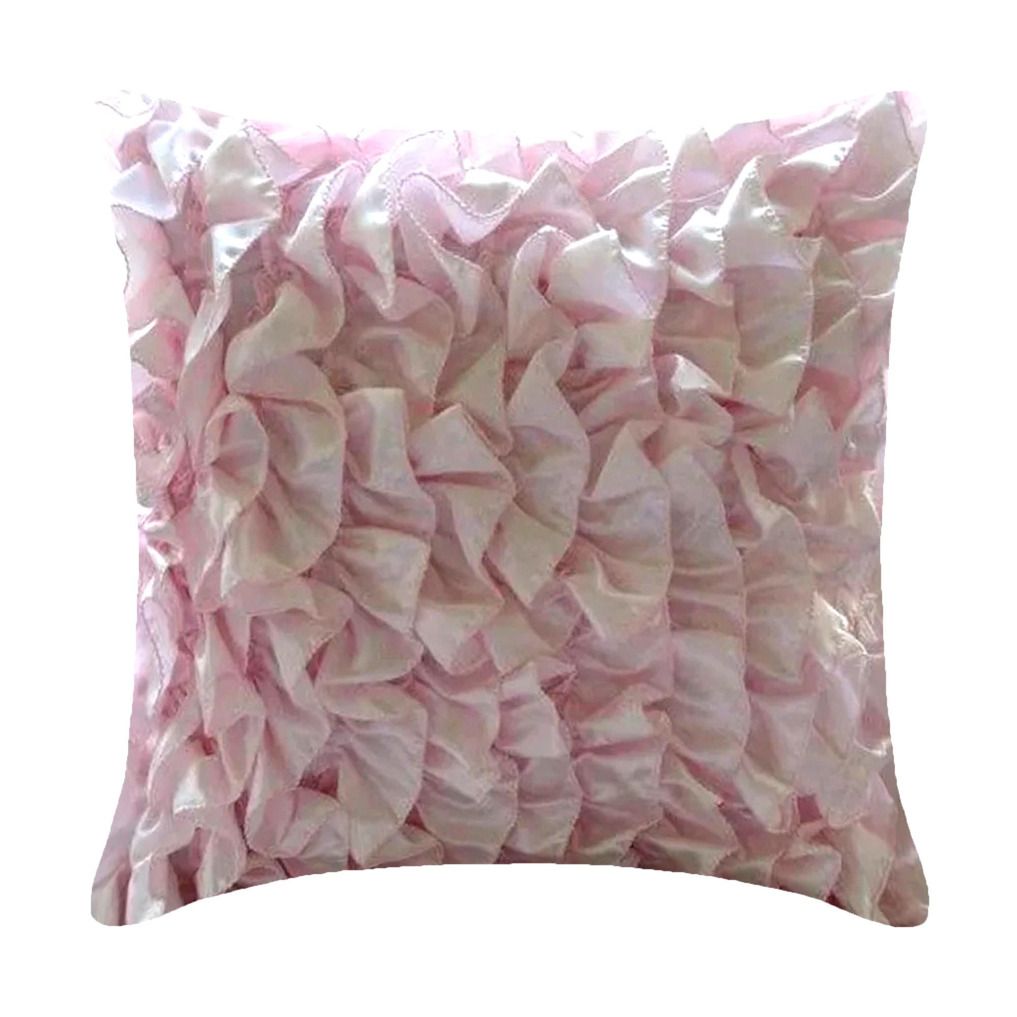 Federa Per Cuscino In Cotone Da Riempire - 80x90 Cm - Colore Rosa - Tessuto Raso Ad Alta Densità
