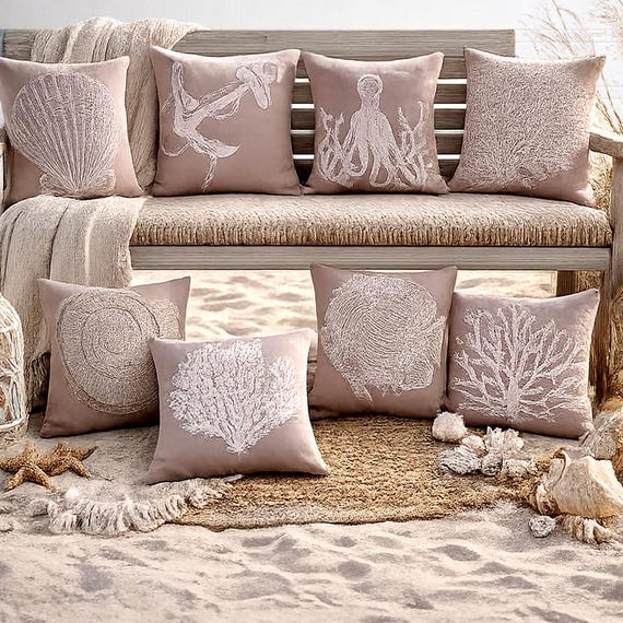 Lot De 14 Housses Rechange Coussins Salon De Jardin Polyester - Accessoire textile