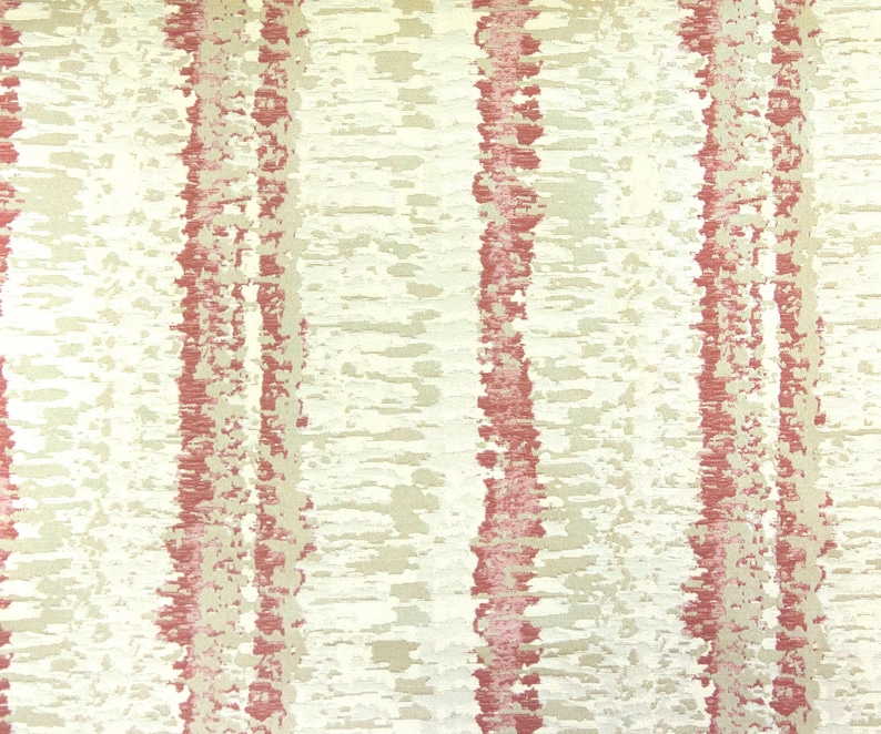 10/% THANKSGIVING SALE Rivalto Red Strokes Grommet Blackout Lined Curtain in Textured Jacquard Weave Fabric Housewares Window Treatment Drape