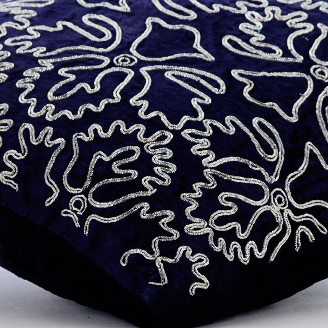 Decorative Navy Blue Bed Pillow 24x24 / Etsy