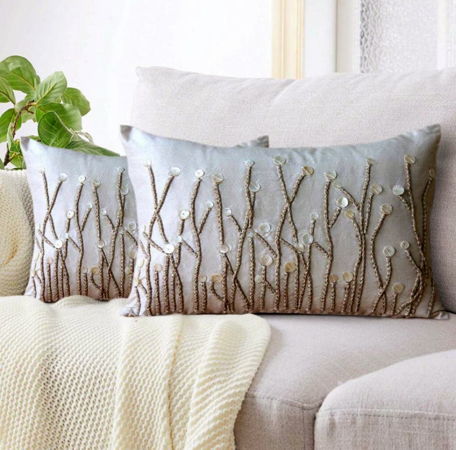 Decorative Oblong / Lumbar Pillow Covers Accent Pillows Couch Etsy