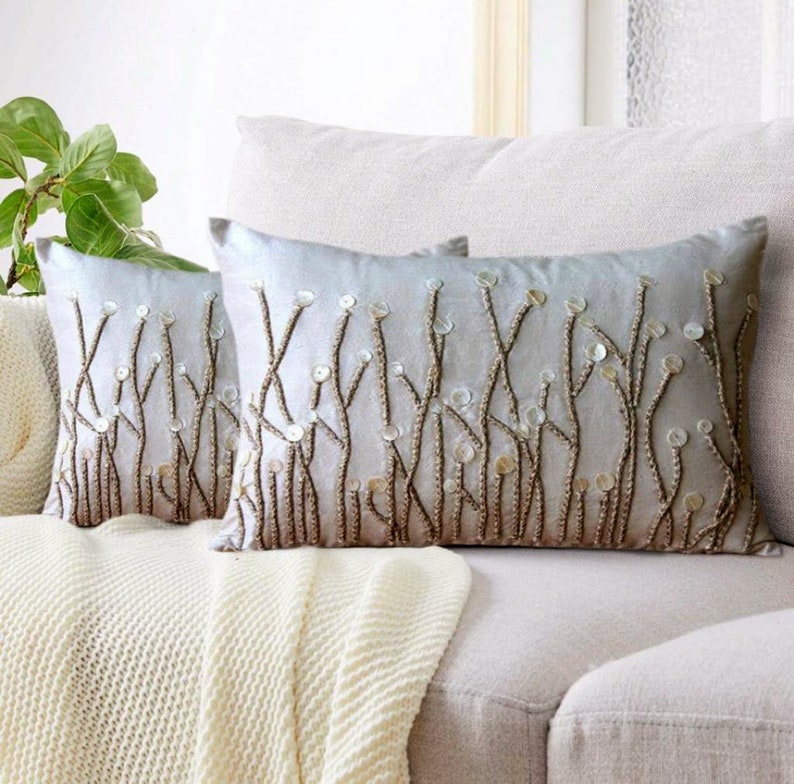 Decorative Oblong / Lumbar Pillow Covers Accent Pillows Couch Etsy