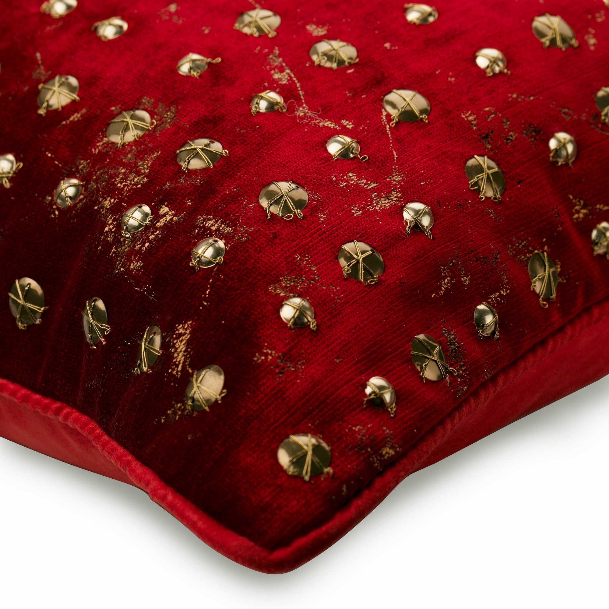 16x 16 Decorative Red And Gold Throw Pillow Cover Etsy