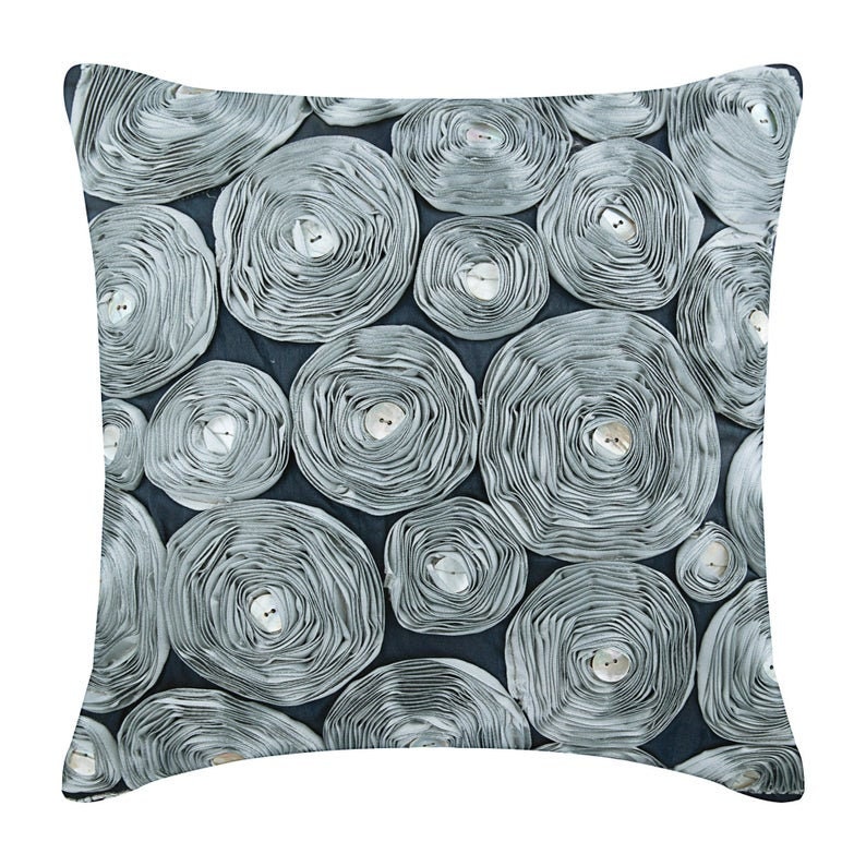 Decorative Ribbon Embroidery Pillow Cover Art Silk Nature Etsy