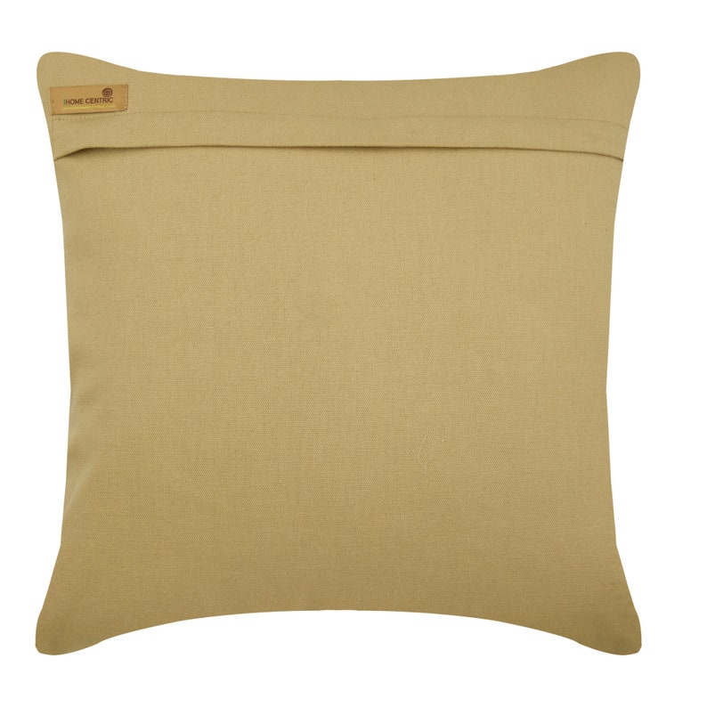 16x16 Designer Beige Throw Pillow Cover Custom, Cotton Canvas Sofa Cushion Sofa Throw Circles Dots Contemporary Style Reflectors image 3