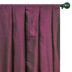 Fuchsia And Green Art Silk Curtain Panels, Faux Silk Curtains (Rod Pocket, Grommet, Box Pleat, Three Pinch Pleat, Tab Top, Plain Ring Top)
