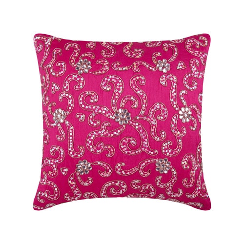 16x16 Decorative Fuchsia Pink Cushion Pillow Etsy
