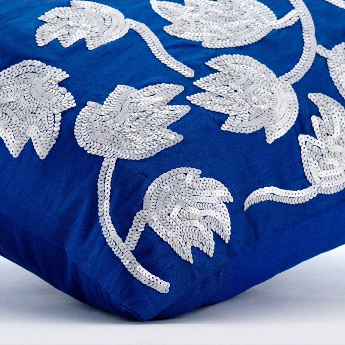 Art Silk Royal Blue Toss Throw Pillow 16x16 Etsy
