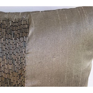16x16 Decorative Gray Pillow Custom, Art Silk Throw Pillow Cushion Solid Color Pattern Modern Home Decor Pillow Gunmetal Center image 4