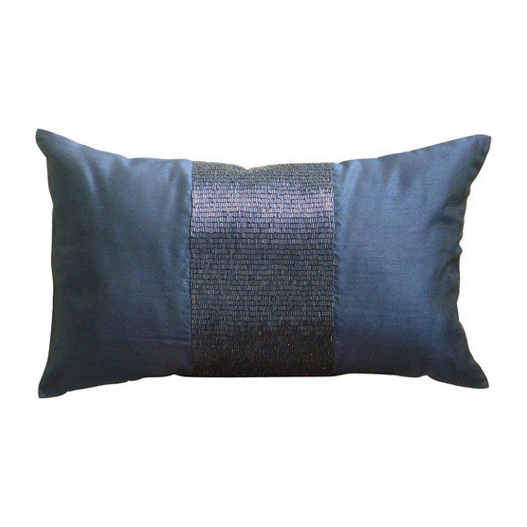 navy rectangle throw pillow