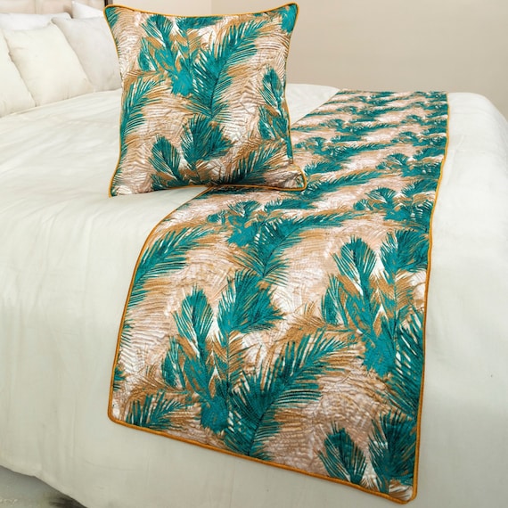 Federe bianche ricamate con fiori di lavanda con pizzo, 100% cotone, confezione da 2, king size (91,4 x 50,8 cm
