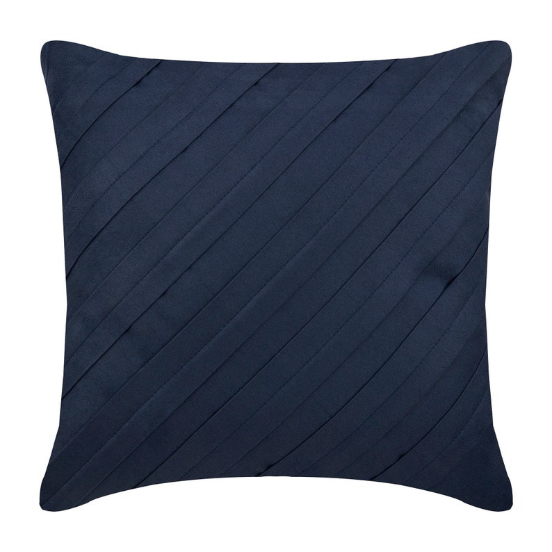 Decorative Navy Blue Euro Size Pillow Cover Etsy