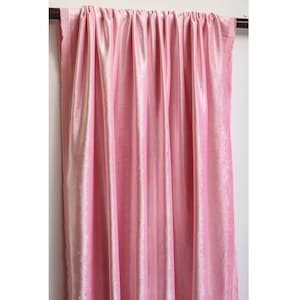 Weicher Rosa Samtvorhang 132 &quot;x 214&quot; Stange Taschenvorhang Panel Drapiert Home Wohnzimmer Schlafzimmer Dekor Haushaltswaren Fenster Bettwäsche Verdunkelungsvorhang