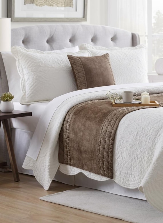 Trapunta King Size – Patchwork Quilt Set, Farmhouse Plaid Biancheria da letto, copriletto in cotone leggero, morbido e traspirante per tutte le stagioni, 3 pezzi