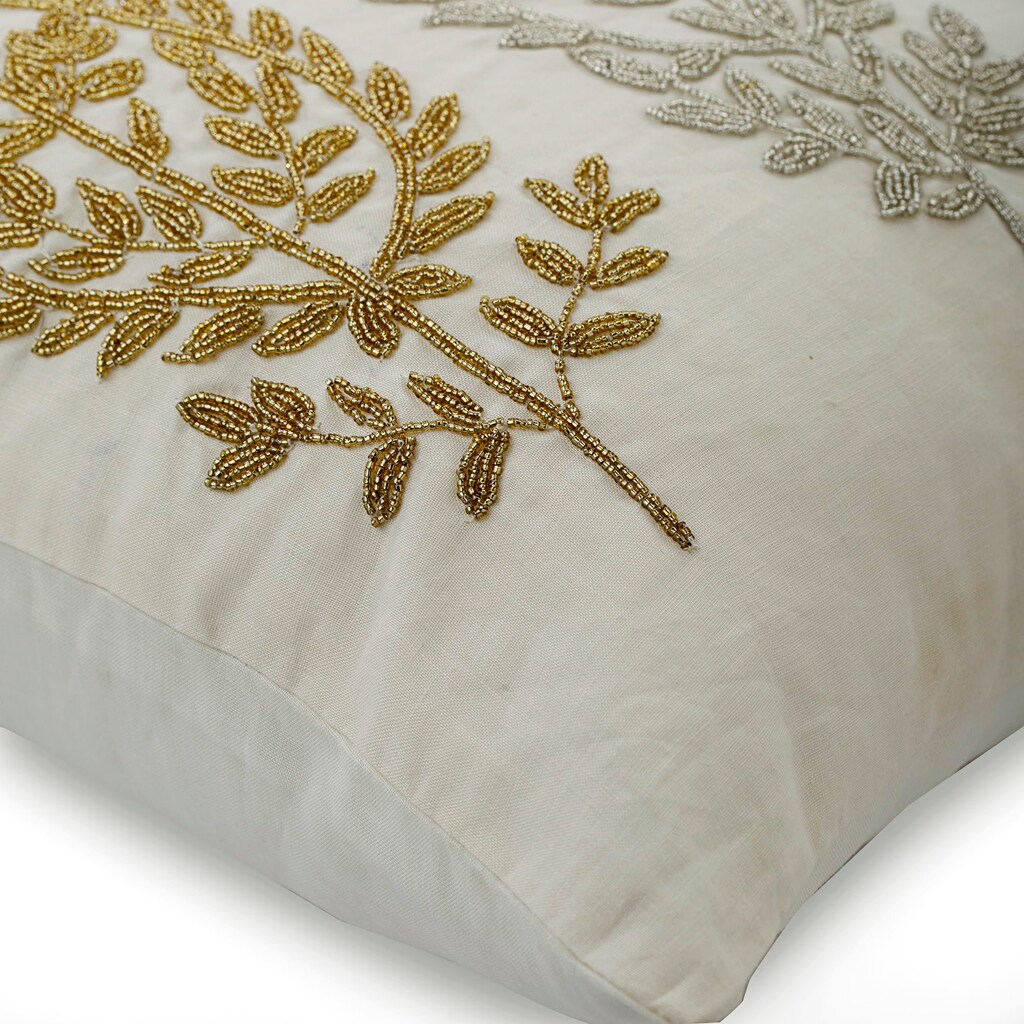 2 Federe Cuscino 40x40 Cm Rosso – Cuscini Decorativi Etnici Con Paisley E Punto Kantha – Cotone Stampato – Per Divano E Letto