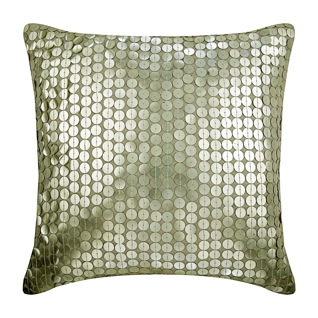 Decorative Silver Bed Throw Pillow 24x24 / Etsy