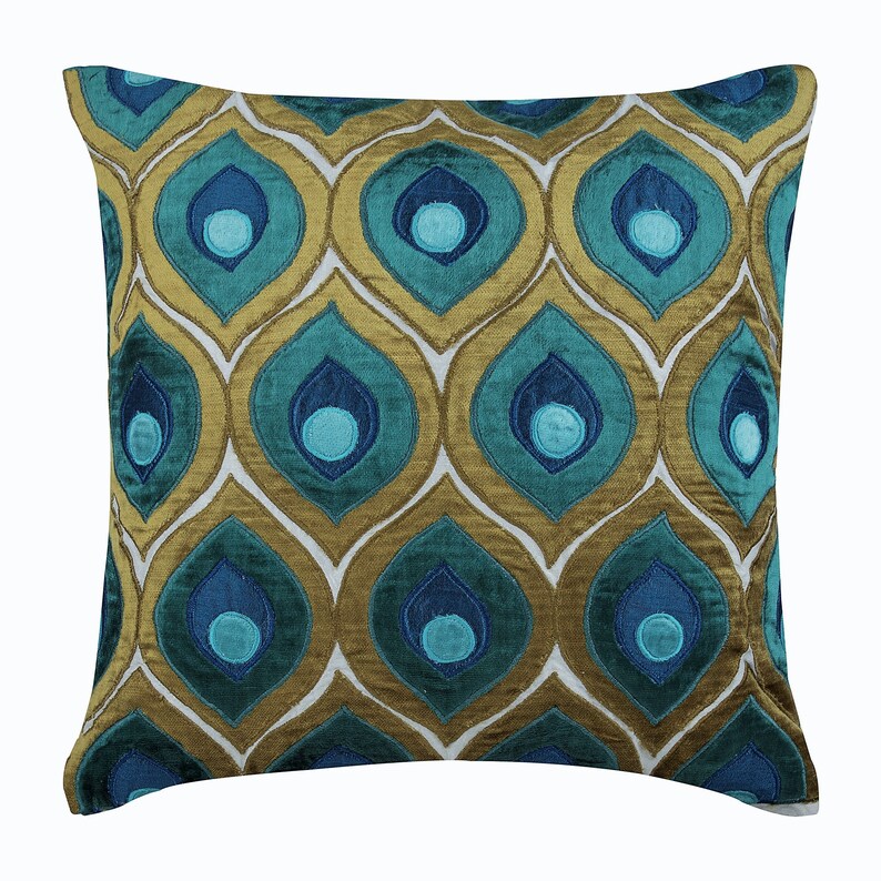 Green Decorator Cushion Cover 50x50cm Velvet Home Decor Throw Pillow