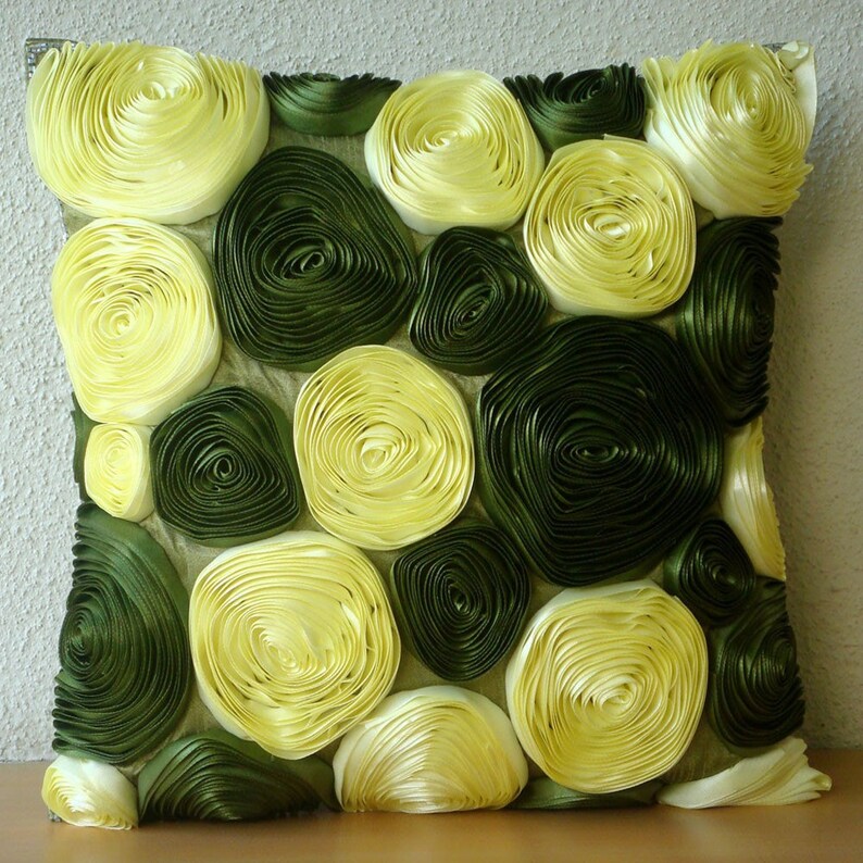 Decorative Olive Green Euro Pillow Sham 24x24 / Etsy