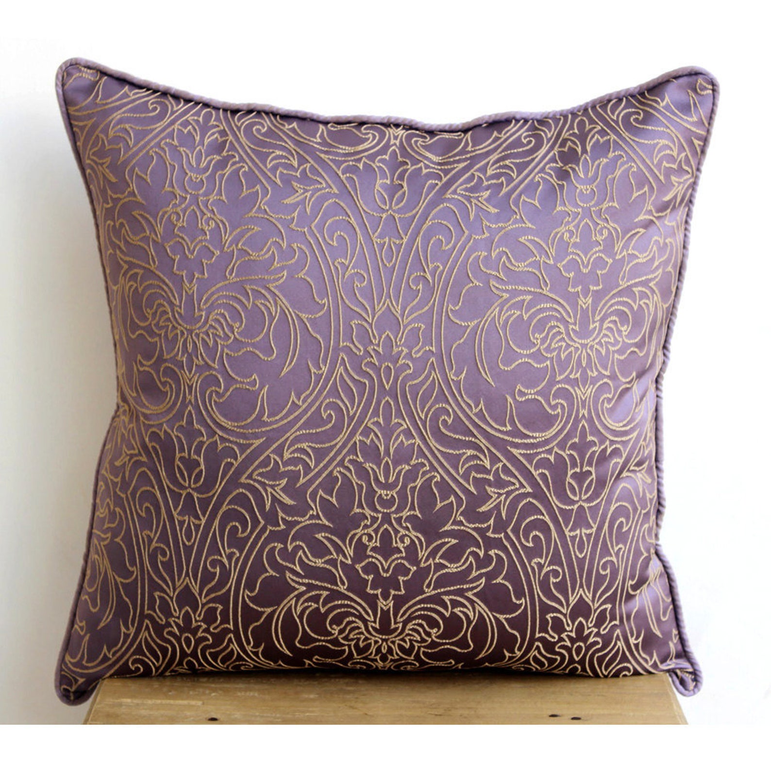 16x16 Decorative Purple Toss Pillow Cover Art Etsy