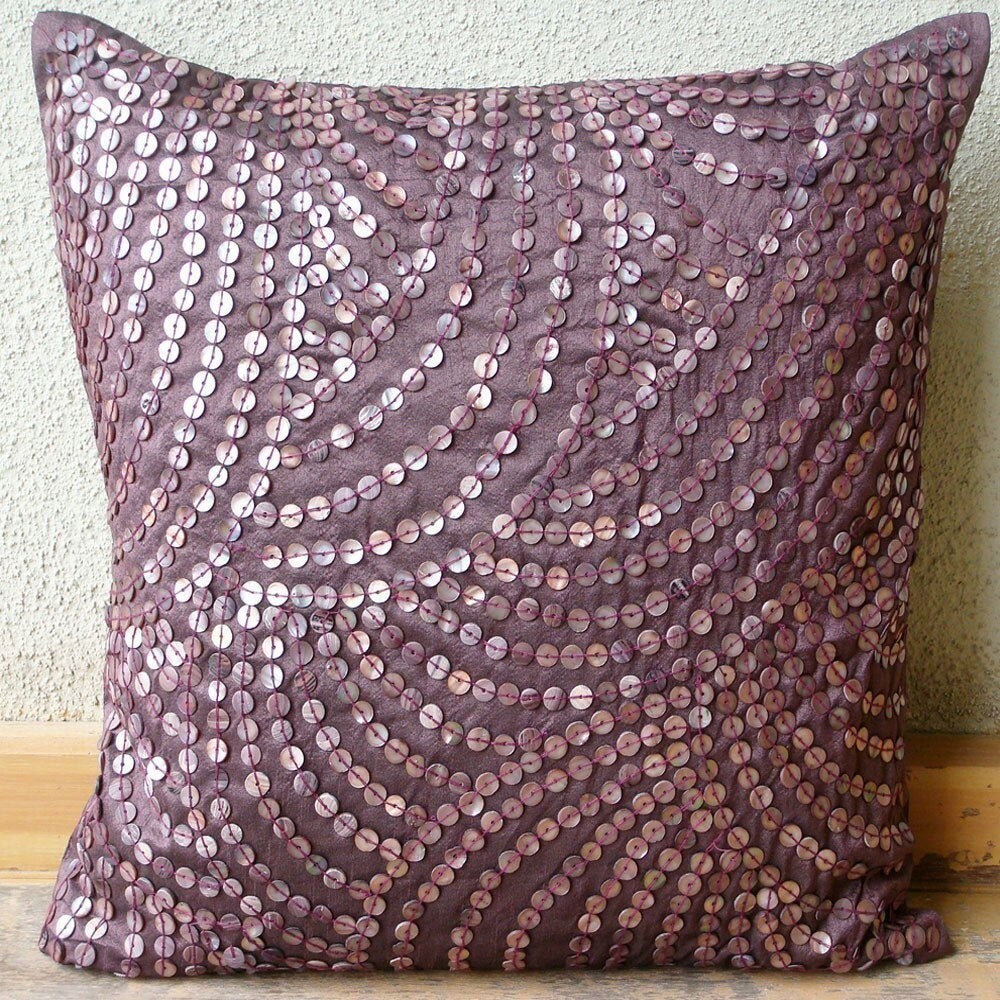 16x16 Designer Purple Pillow Cases Vintage Art Etsy