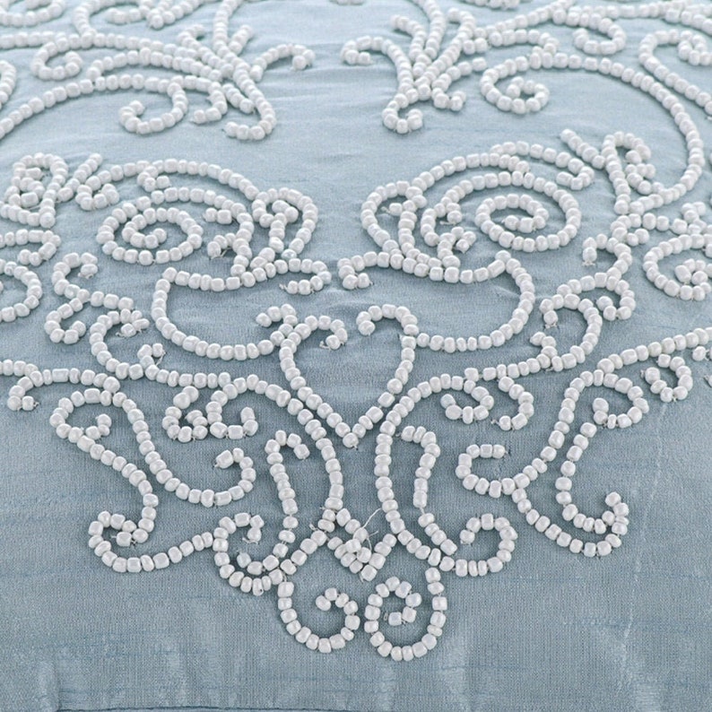 Designer Light Blue Throw Pillow Cover Light Blue Toile Designer Pillow Cover