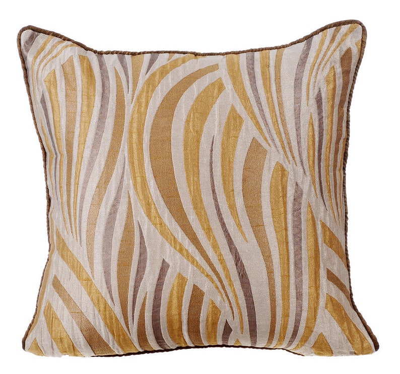 Yellow Gold Beams Decorative Pillow Sham Covers Couch
