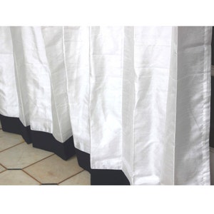 White And Navy Curtain Panels 52x84 Grommet Drapes Living and Bedroom Decor And Housewares Valance Window Treatments image 3