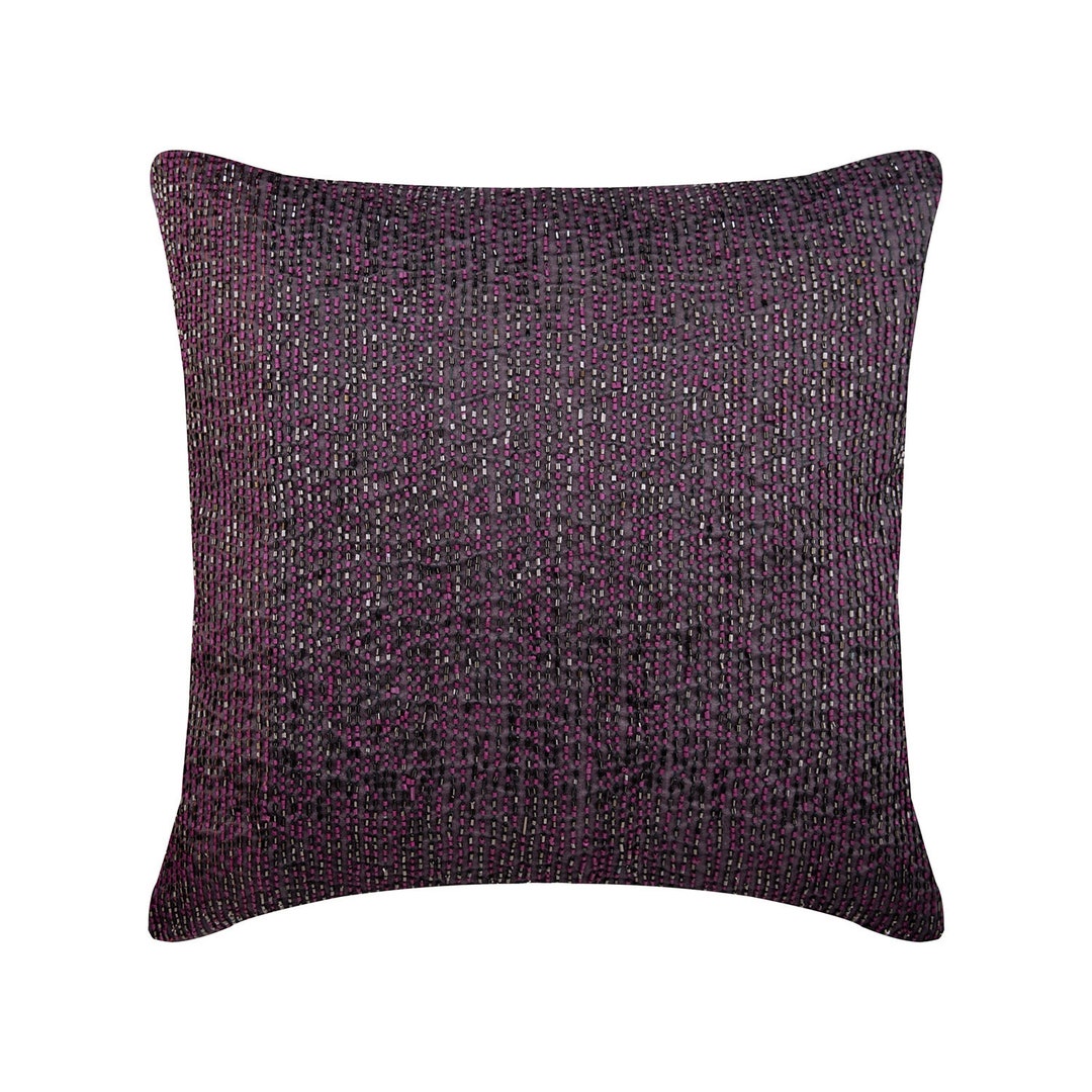 16x16 Decorative Plum Purple Pillow Case Cover, Art Silk Throw Pillow