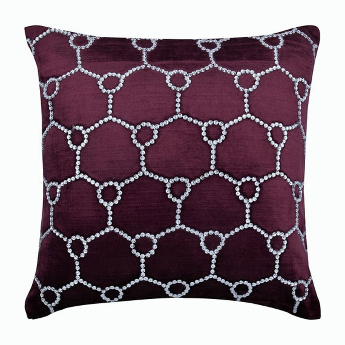 Decorative Plum Purple Throw Pillow Case 16x16 Etsy