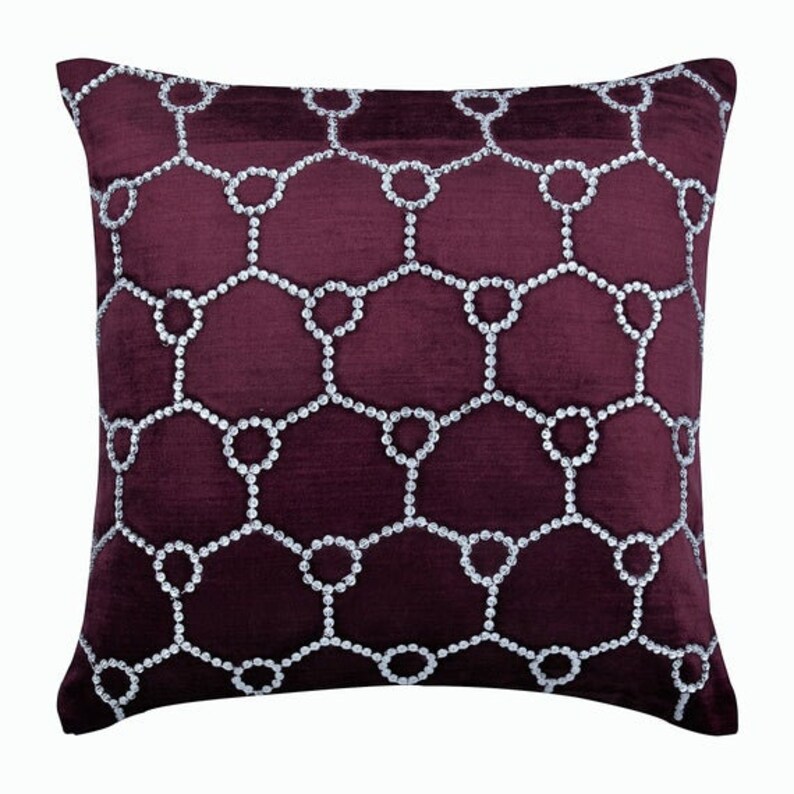 Decorative Plum Purple Throw Pillow Case 16x16 Etsy