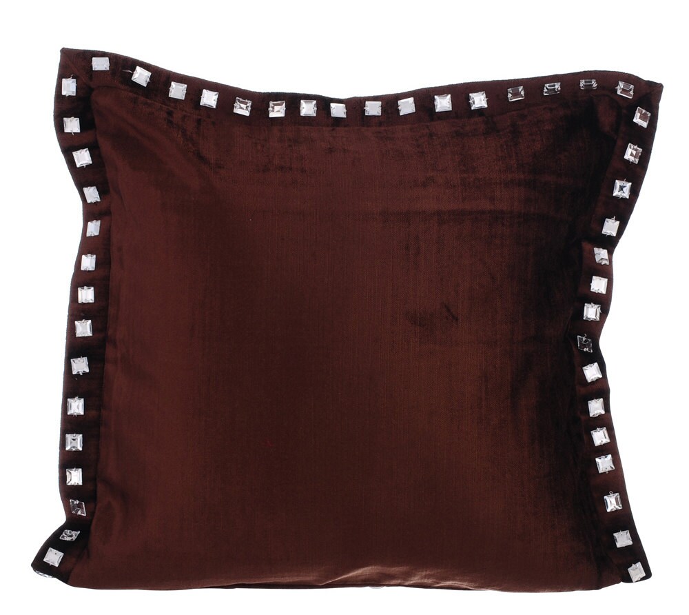 Brown Couch Cushion Covers 16 x 16 Pillow Covers Velvet Etsy