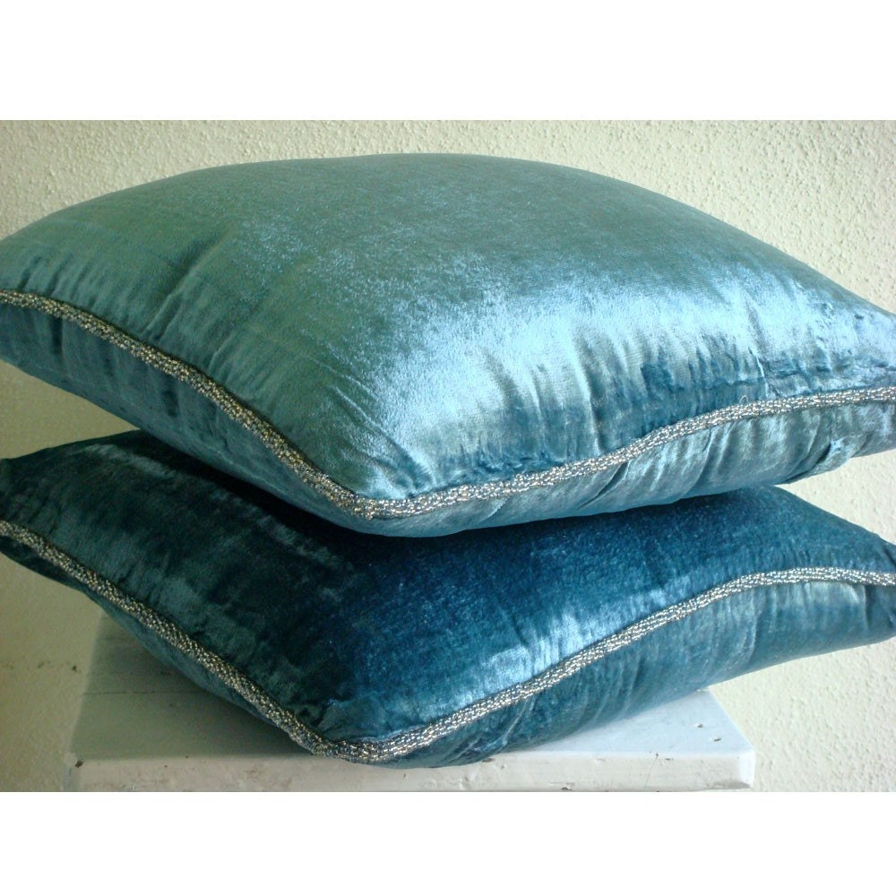 Euro Sham Covers 26x26 Velvet Euro Sham Cover with a handmade Etsy