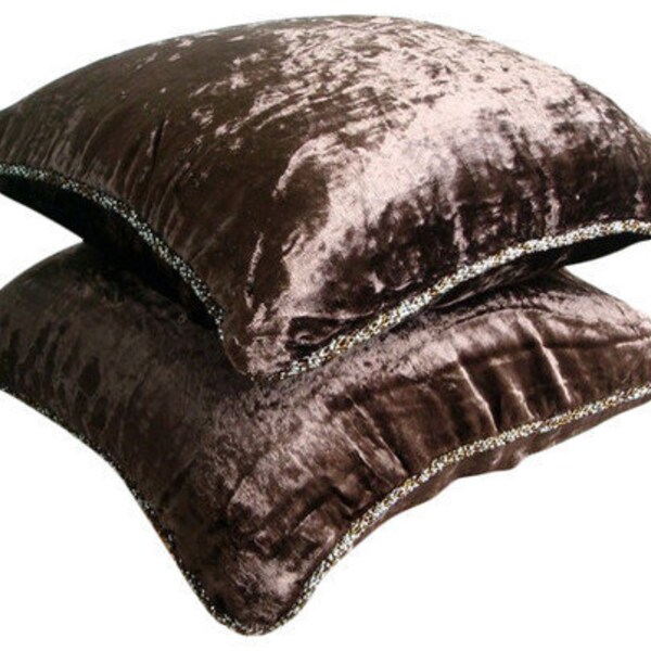 Dark Brown Pillow Etsy