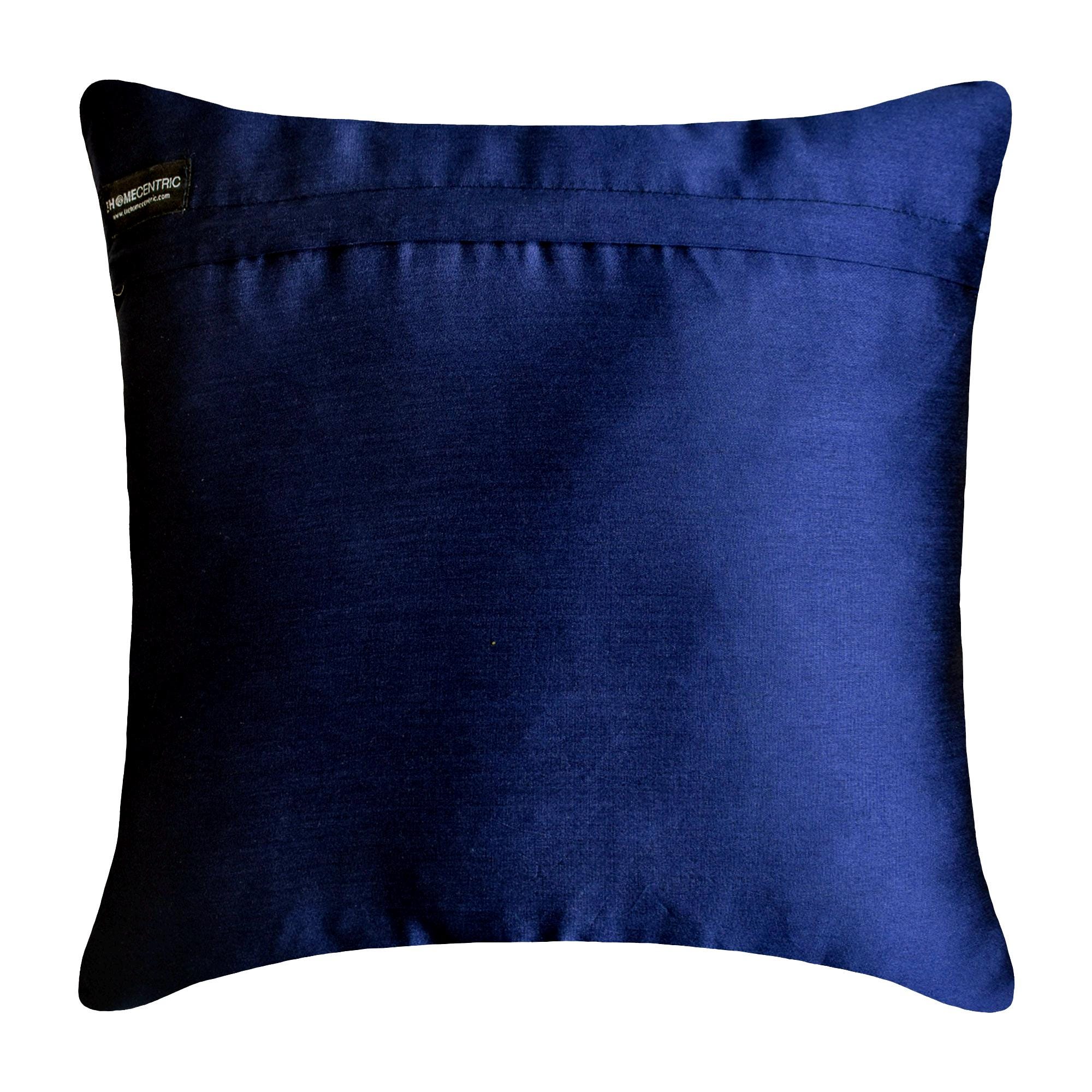 Taffeta Navy Blue Pillow Custom 16
